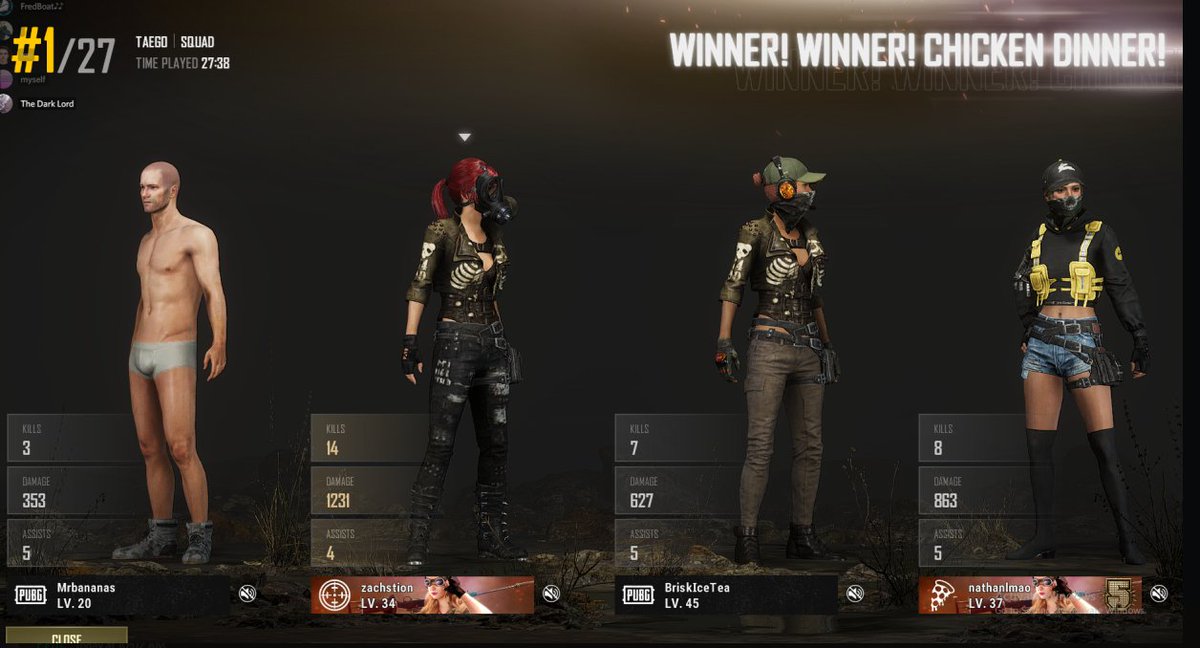 zachwatz's tweet photo. Been playing a lot of #Pubg and got a really nice #chickendinner . Love playing PUBG its so much fun!
#winnerwinnerchicken dinner pubg#pubg https://t.co/PDsqvPQzUo