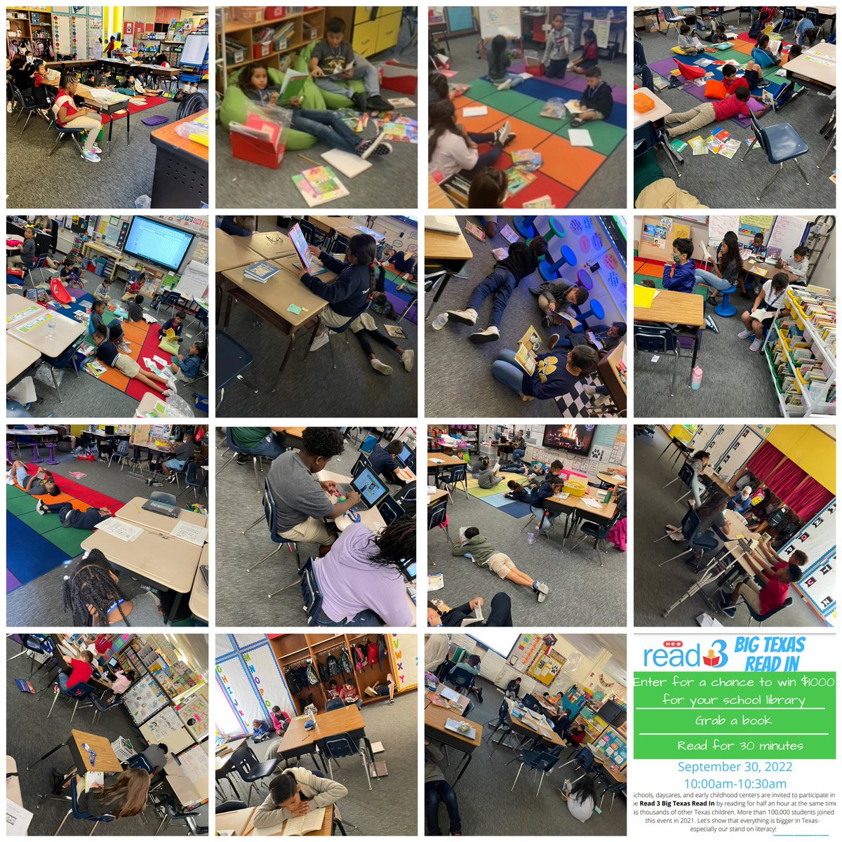 JoanneLim2's tweet photo. TWE Tigers Stop, Drop, and Read!!! 🐯#Read3ReadIn #HEB @SBISD https://t.co/4PESRrjMTp