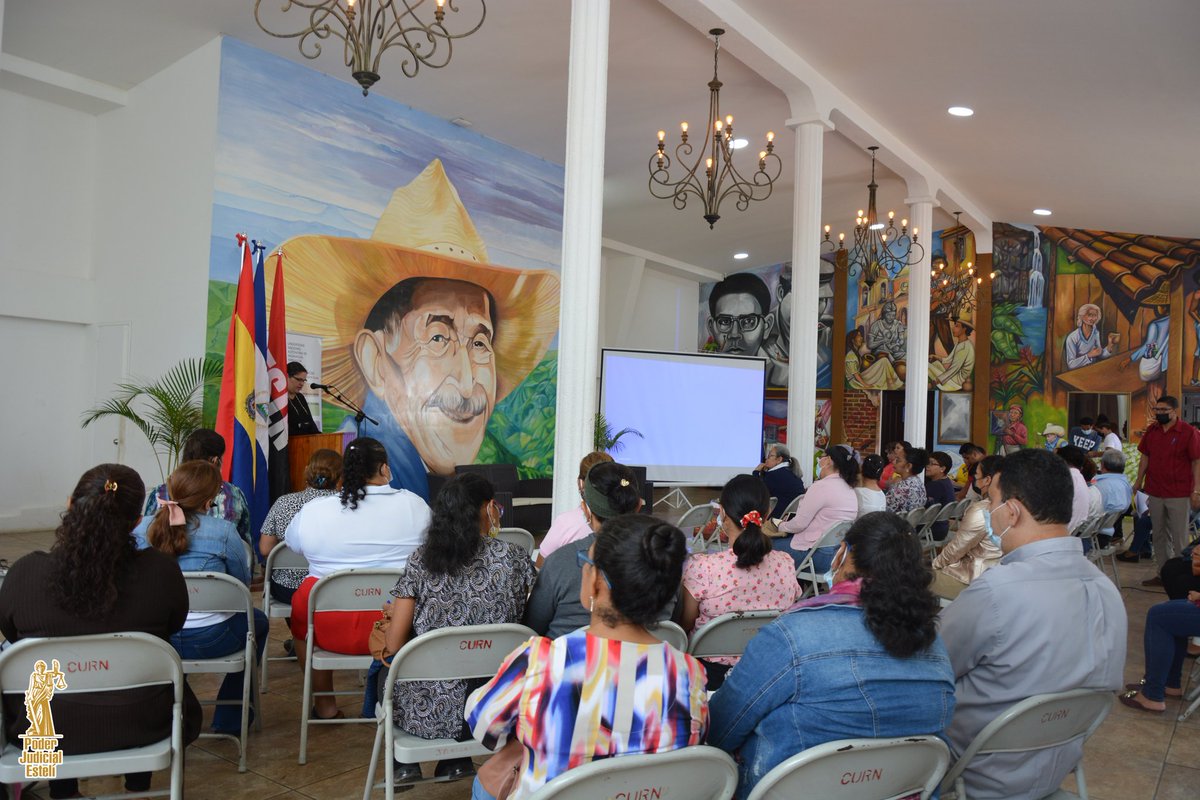 PJEsteli's tweet photo. 1/1 La Magistrada Presidenta del Tribunal de Apelaciones de #Esteli, Dra. Blanca Sobeida Espinoza, participó en el II Foro Regional de la Red de Gestores de la Información promoviendo la investigación, innovación y nuevos conocimientos para el fomento de la economía creativa. https://t.co/E8POk6lm6A