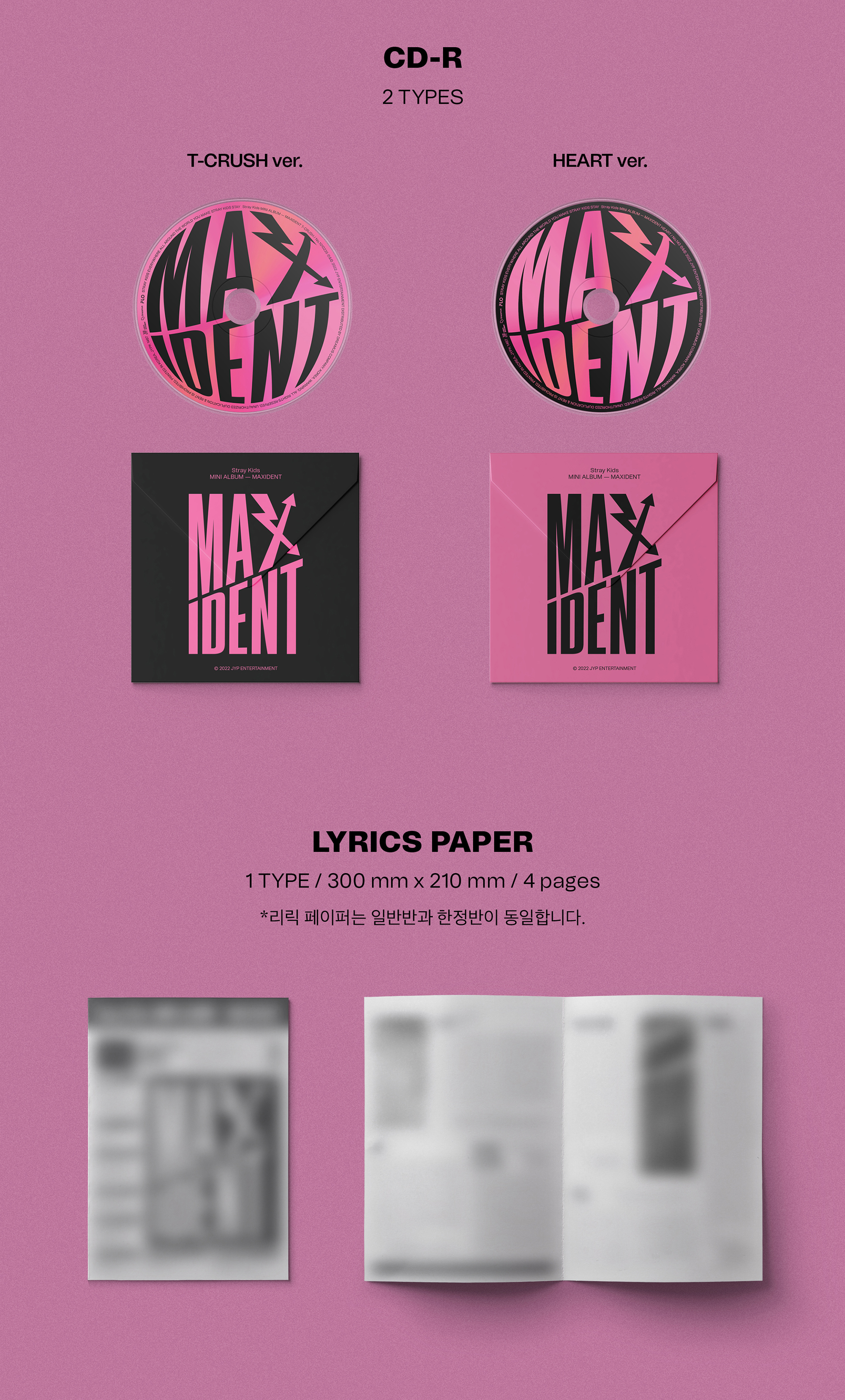 Stray Kids Mini Album MAXIDENT (GO ver.) - JYP SHOP