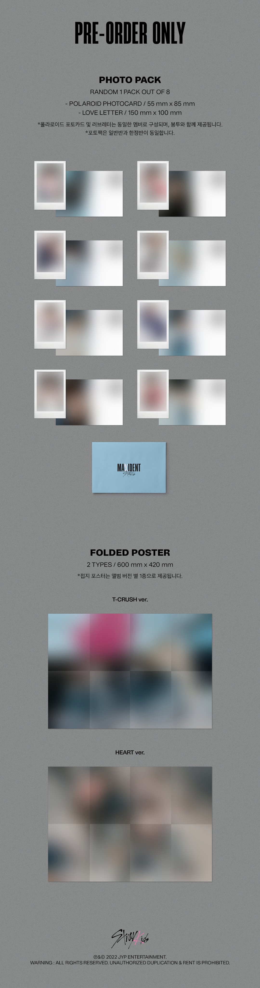 7Pcs/Set Kpop Stray Kids New Album MAXIDENT Collection Postcards