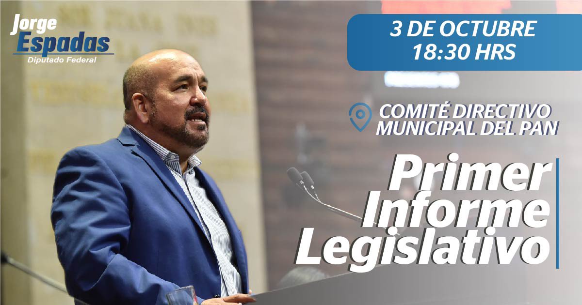 Este lunes 3 de Octubre estaremos en el Comité Directivo Muncipal del PAN en nuestro Primer Informe Legislativo,  platicando sobre nuestros resultados en materia legislativa. #JuntosEsPosible
