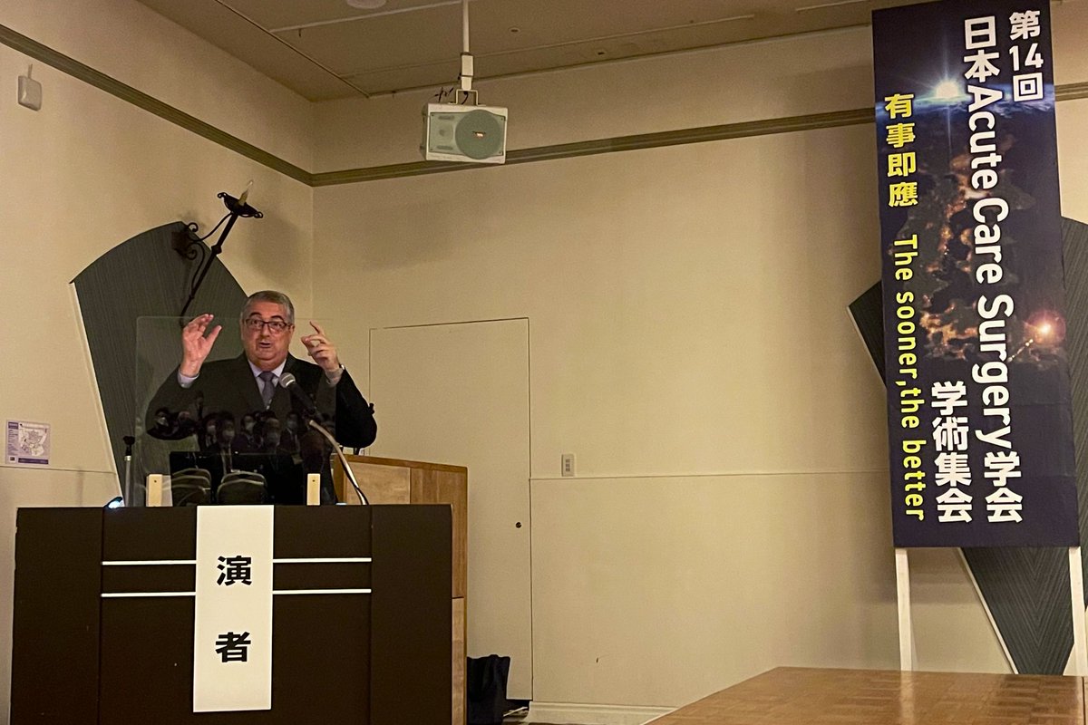 jaydoucet's tweet photo. Today’s Master invited lecture at the 14th Meeting of the Japanese Society for Acute Care Surgery - Professor @RaulCoimbraMD and “15 things the ACS Surgeon must know about peripheral vascular injury repair” - how we have to “get comfortable”  #JSACS #sensei #masterYoda https://t.co/NXgXywwFmx