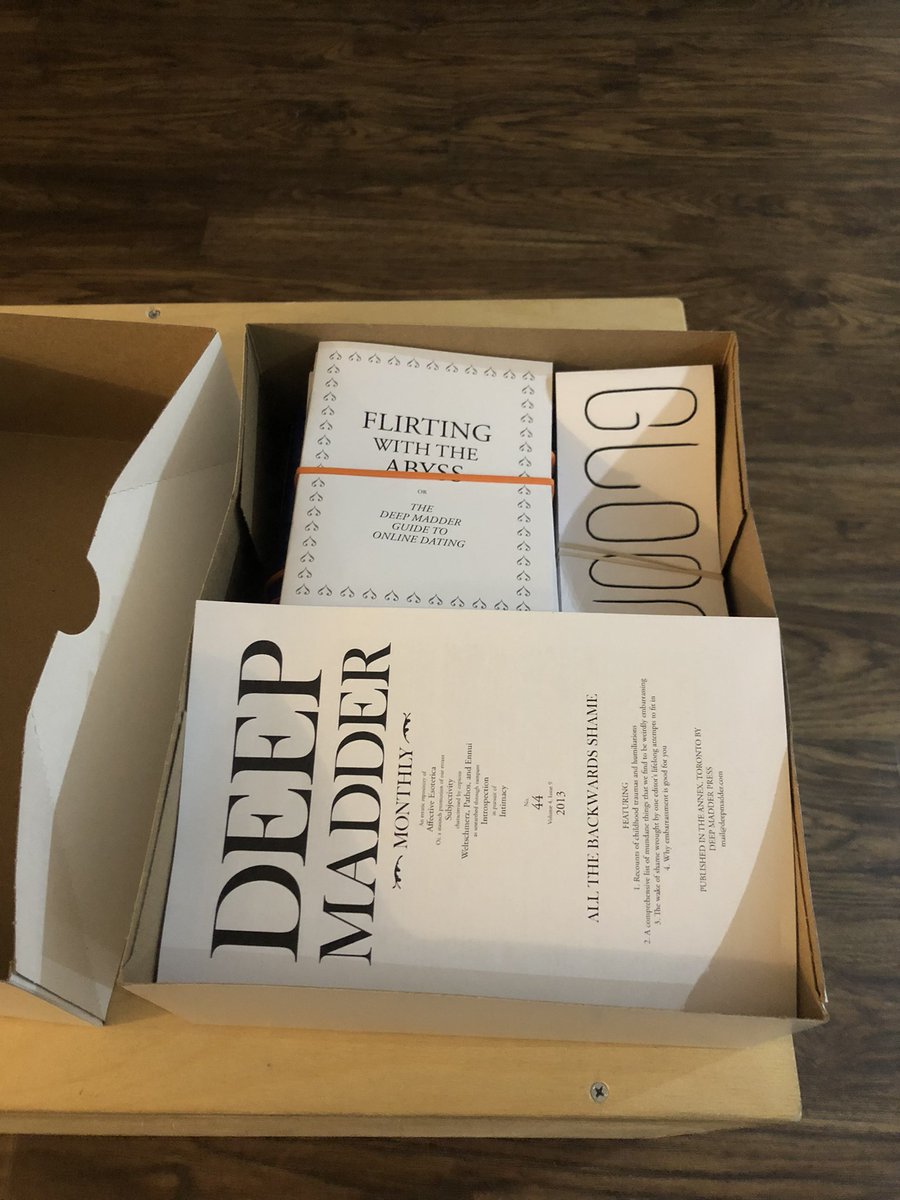 deepmadder's tweet photo. Christmas morning at Deep Madder head office in preparation for #canzine tomorrow https://t.co/vweuzR2xow
