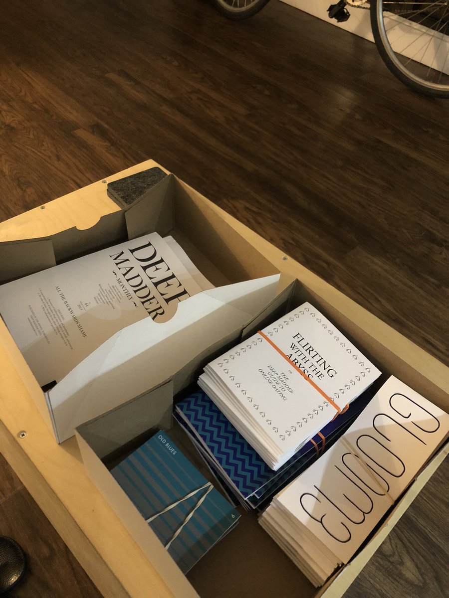 deepmadder's tweet photo. Christmas morning at Deep Madder head office in preparation for #canzine tomorrow https://t.co/vweuzR2xow