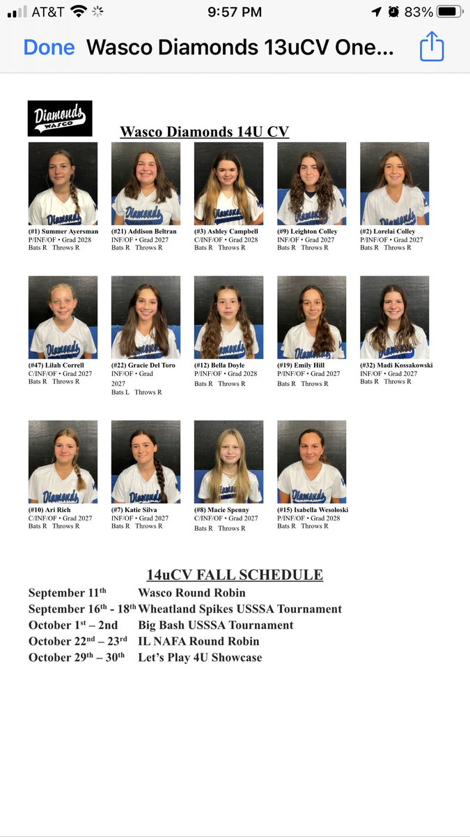 Wasco Diamonds 14u CV tweet media