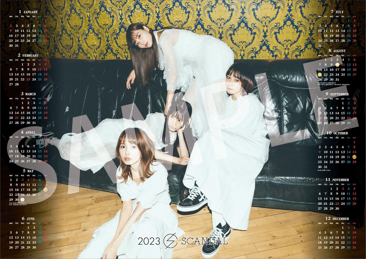 NEW】 10/1(土)12:00より『SCANDAL ポスターカレンダー 2023』予約受付