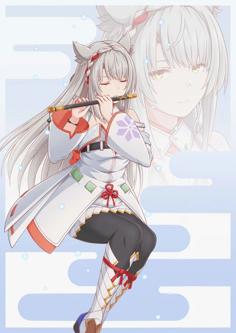 おくり長髪ミオちゃん(ΦωΦ)完成ver #ゼノブレイド3 #ミオ(ゼノブレイド3) #猫耳 #笛  