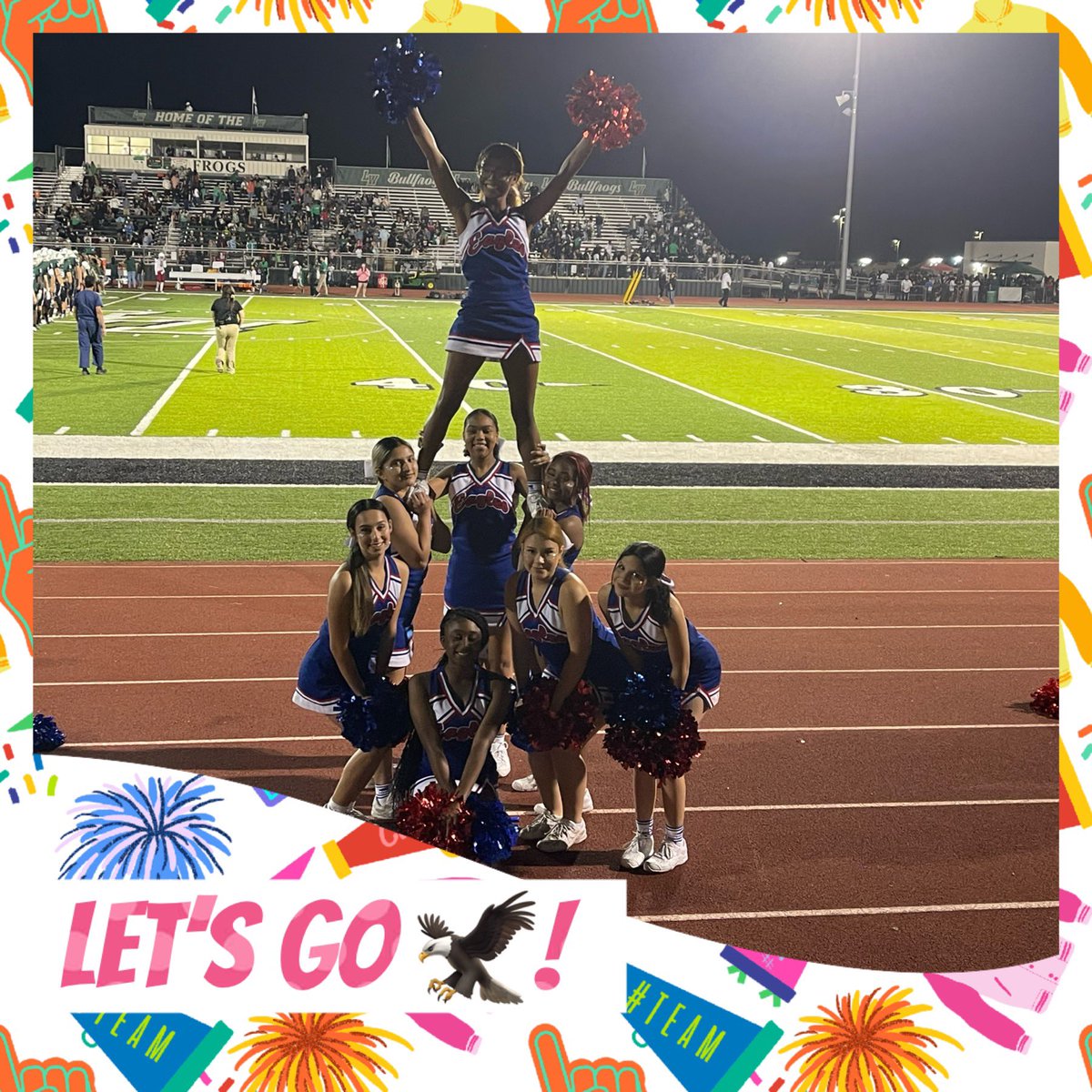 crhs_cheer's tweet photo. Come On Eagles… Pump-Up The Volume! @crhs_cheer @CRSideAthletics @CRiversideHS https://t.co/2MxEE9Wr0h
