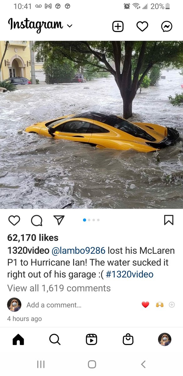 Avi_Saint's tweet photo. @DDoc510 Dude Lost His McLaren P1 To Ian. It Swept It From Outta His Garage ✋🏎️✋ https://t.co/klh2aaNog2