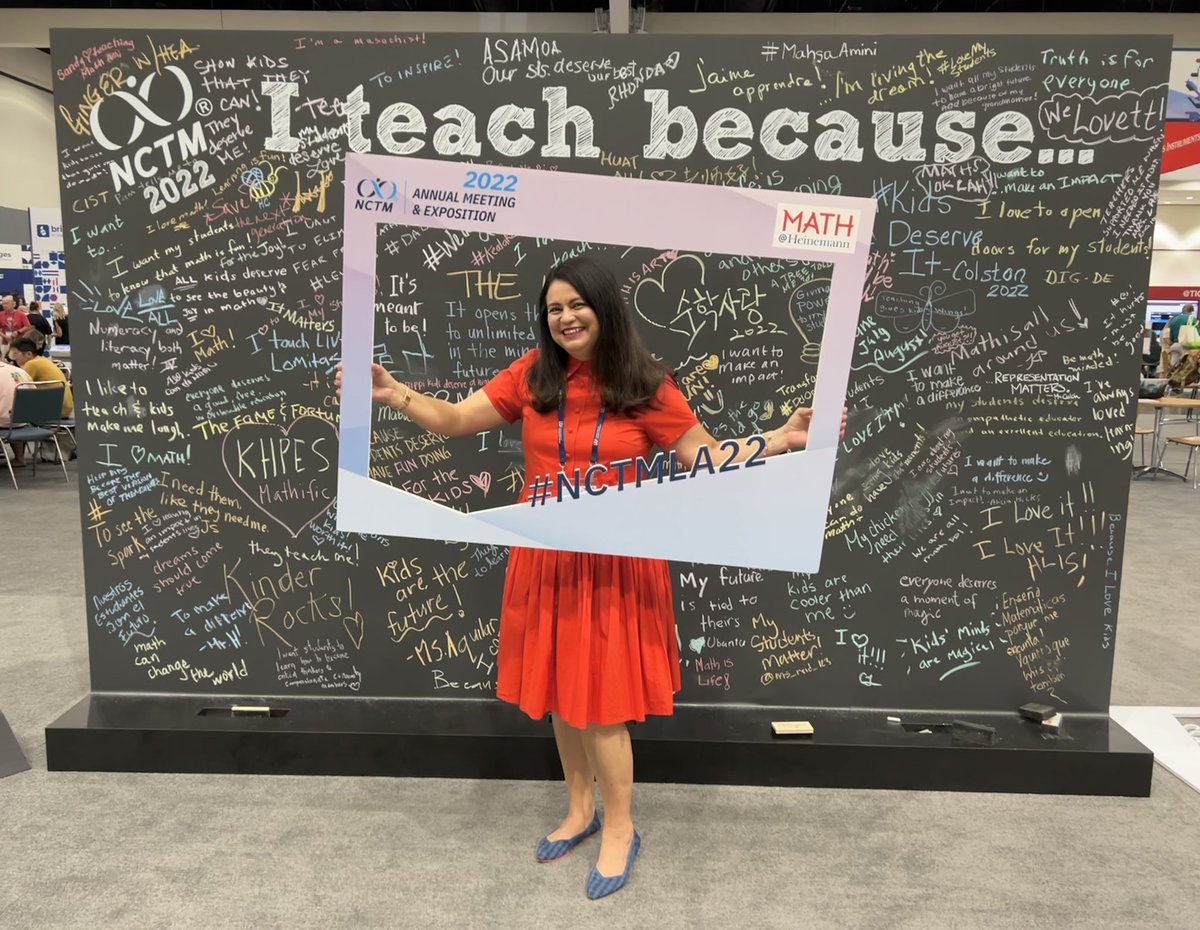 Dear #NCTMLA22, I was only able to attend one day, but it was enough for me to go home with a big smile on my face and INSPIRED to share all I learned today. Thank you! 🙌🏽
