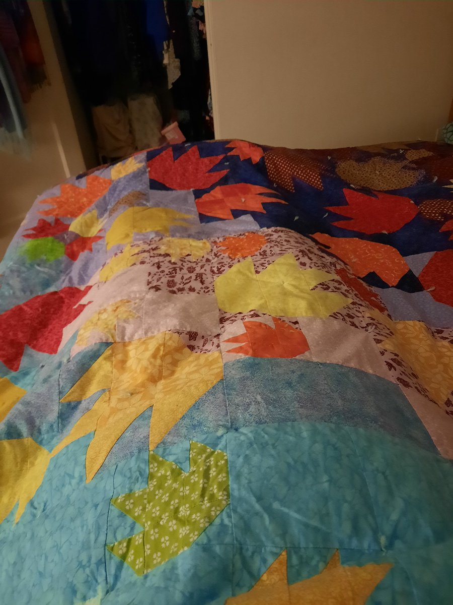 amosbailey's tweet photo. Tis the season!!! #fallquilt #leaves https://t.co/oVEhzzq93o