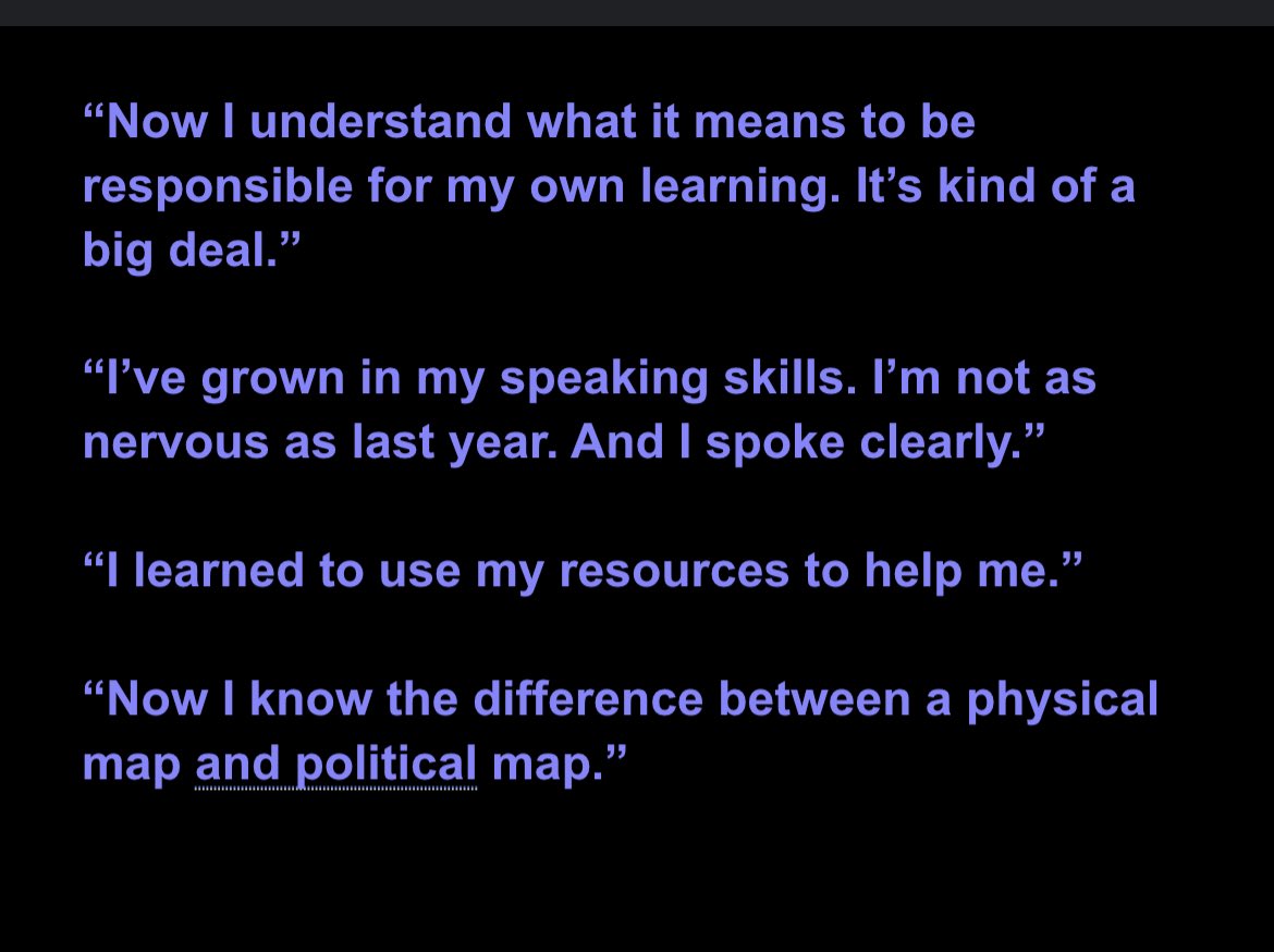 Learners engage in reflection after tasks as a way to think about their thinking. Agency is using that reflection to set new goals and plans to achieve them. Impressed with many of the comments students made this week after their first performance assessment. #CamQuest #16Habits