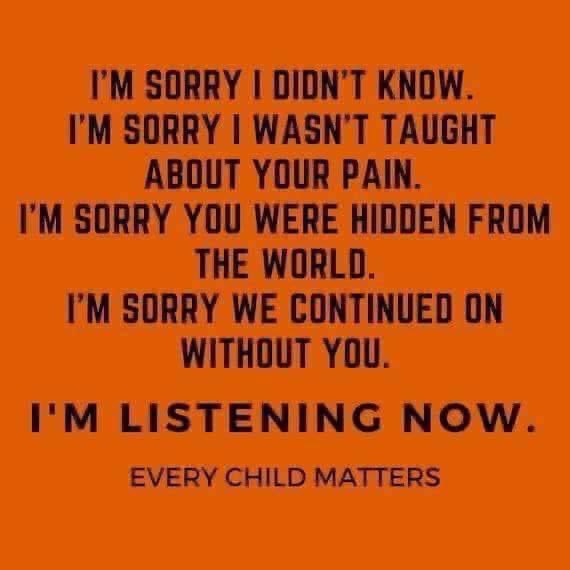 #OrangeShirtDay The yearly reminder of our need to listen more and to commit to every day actions as we journey toward reconciliation.