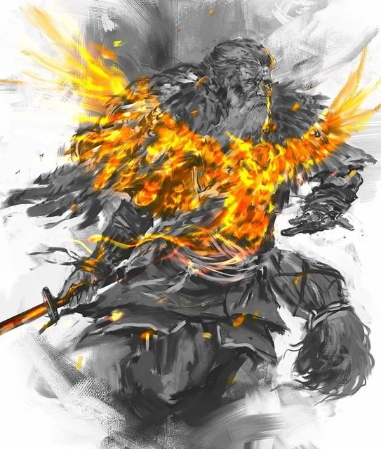 2019, I did some Sekiro pieces. I couldn't get through even 10 for that year and it never really clicked. I really want to do Sekiro justice for Ill def get into more art for the game 
