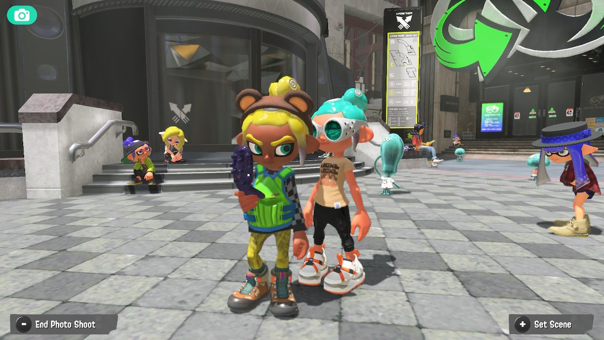 LeTJxxx's tweet photo. Splatzones with @catwoomy_ @rousering and @dr_phalange__ :) #Splatoon3 #NintendoSwitch @LeClanFam #leclan #anarchy #nintendo #splatoon #boyaah https://t.co/CbyLhcL78N