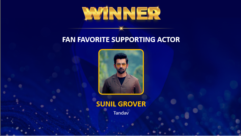 ITVNewz's tweet photo. The Award for Fan Favorite Supporting Actor goes to @WhoSunilGrover for Tandav (@PrimeVideoIN) At #ITSA2022 Presented By #Sharadmalhotra &amp; #AnilVKumar https://t.co/bMdiRKm4HM
