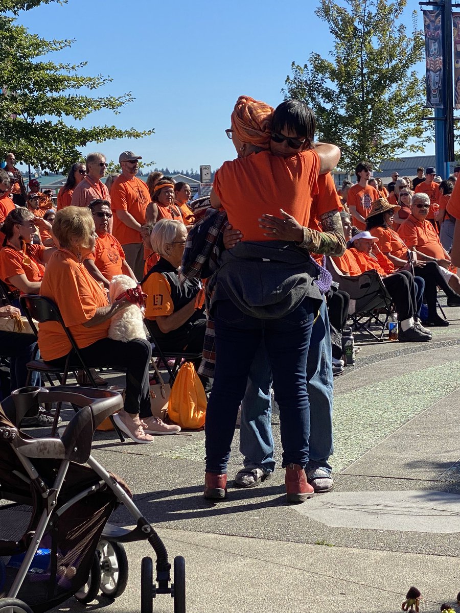 Attending the Campbell River Laichwiltach Family Life Society walk on National Day for TRC with my family.  Learning alongside my sons and committed to continuing our learning.  I heard hope and generosity today and it fills my heart.