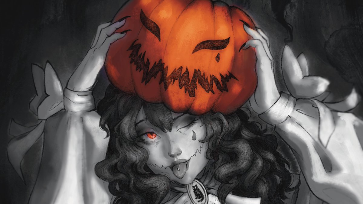 PrinxeDraven's tweet photo. Wanna join my spooky farm?
https://t.co/F1vFILwA4o
 #vtuber #digitalart #twitchart #vtuberartist #procreateart #Halloween https://t.co/zNneCpO4eX