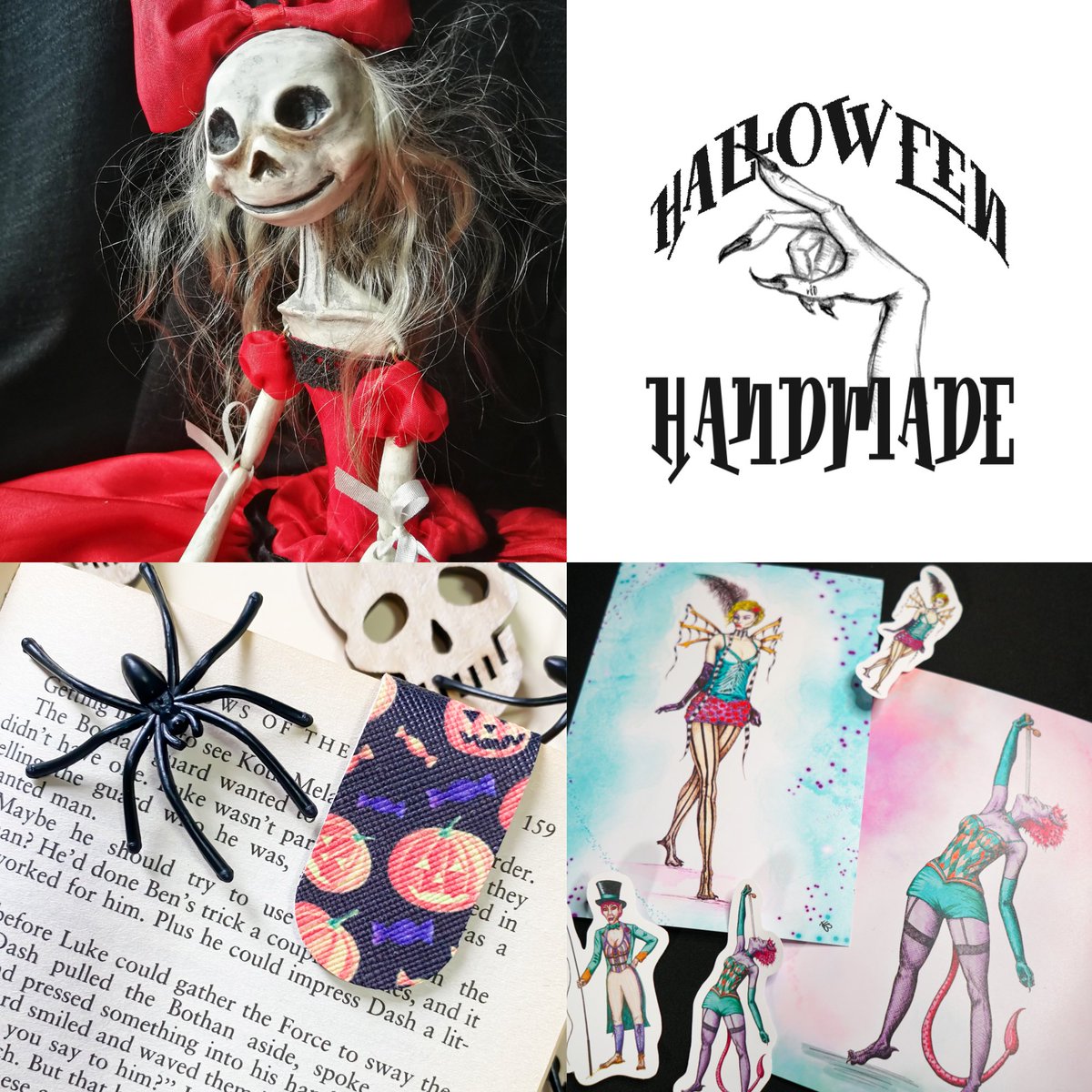 GuildOat's tweet photo. Meet some of our wonderful stallholders:

https://t.co/2HQmlUaWmK

Alison Jackson Art Doll
@zwkahandcrafts 
@MagpieMarbles 

Check out their shops in the market.

#MHHSBD #ukgiftam #ukgifthour #halloween #shopindie #spookymonth #madespooky https://t.co/VPUE3Dm8cS