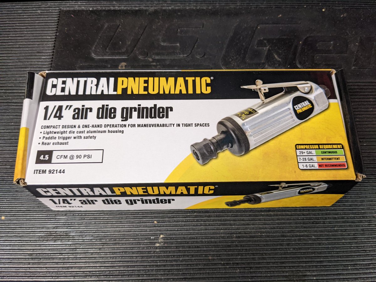 foundthefault's tweet photo. I bought the worlds cheapest hazard frought die grinder. I don't even know how they can ship it here much less sell it for $14. https://t.co/HlyScUrjml