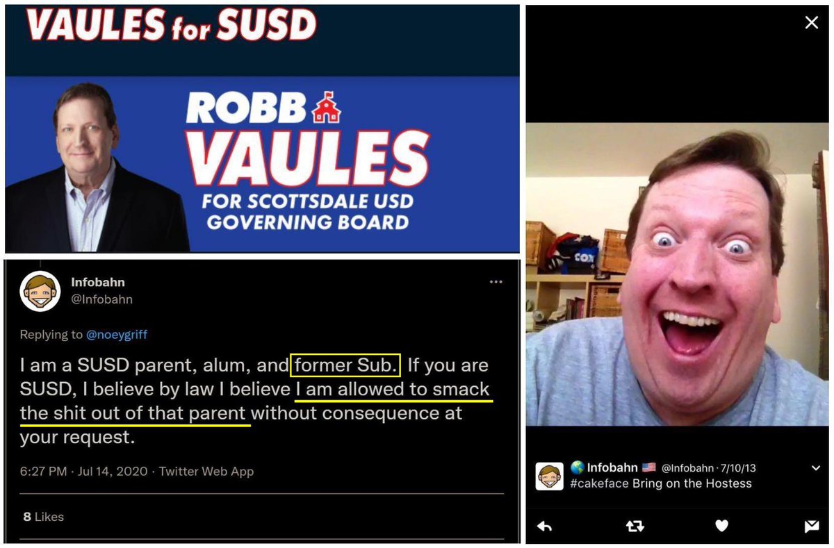 AmandaWray's tweet photo. When @arizona_sos is done licking wounds, reflect on the loss. Endorsing and promoting public school board candidates like Robb Vaules, you lost ALL credibility. He continues to lie and deflect. ESA parents vote too! #robbedofvalues @DeAngelisCorey @JasonBedrick @ArizonaCatholic https://t.co/ehFrYcmYcQ