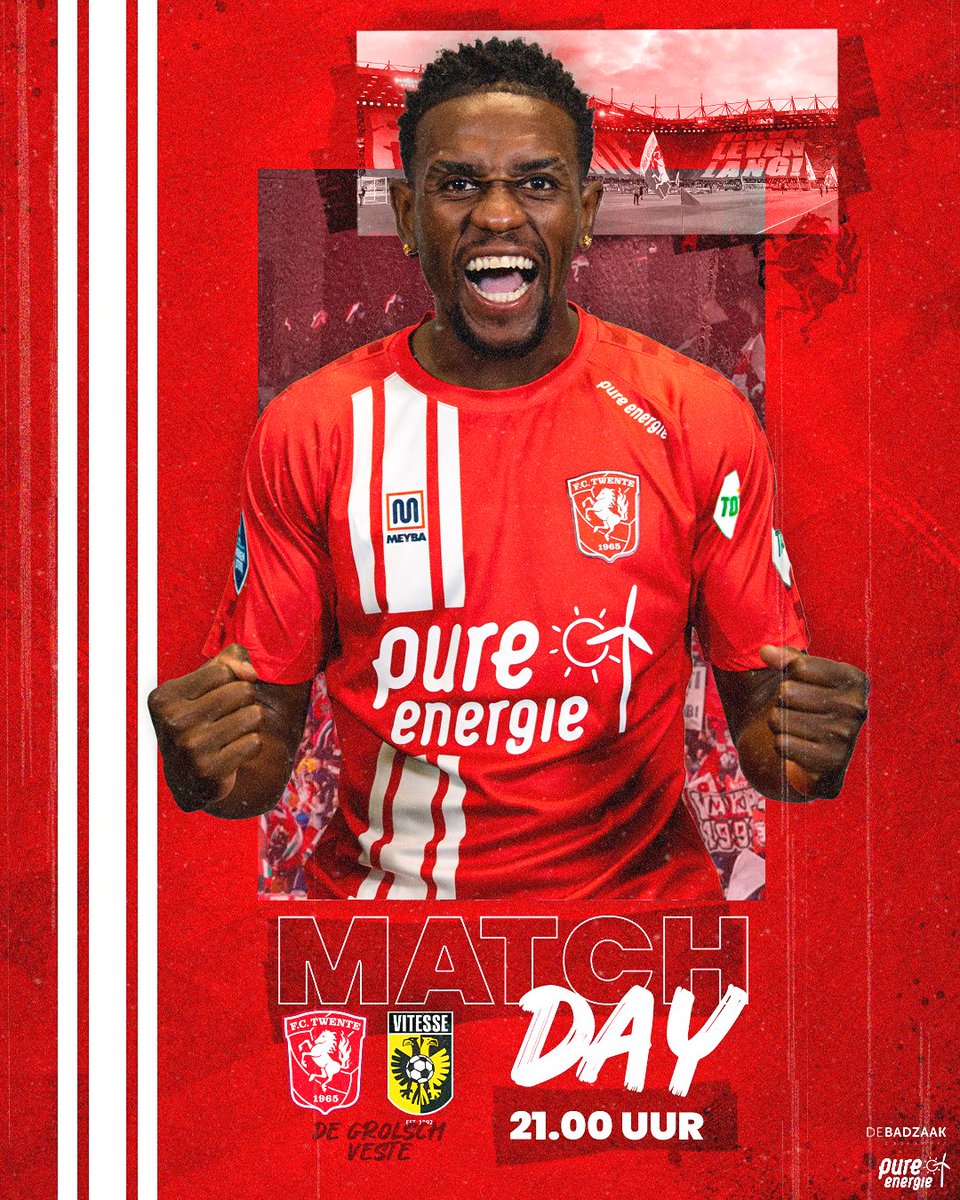 fctwente's tweet photo. 💥 We zijn er weer! 𝗠𝗮𝘁𝗰𝗵𝗱𝗮𝘆!

#twevit #fctwente #matchday https://t.co/CA6CedkHQA