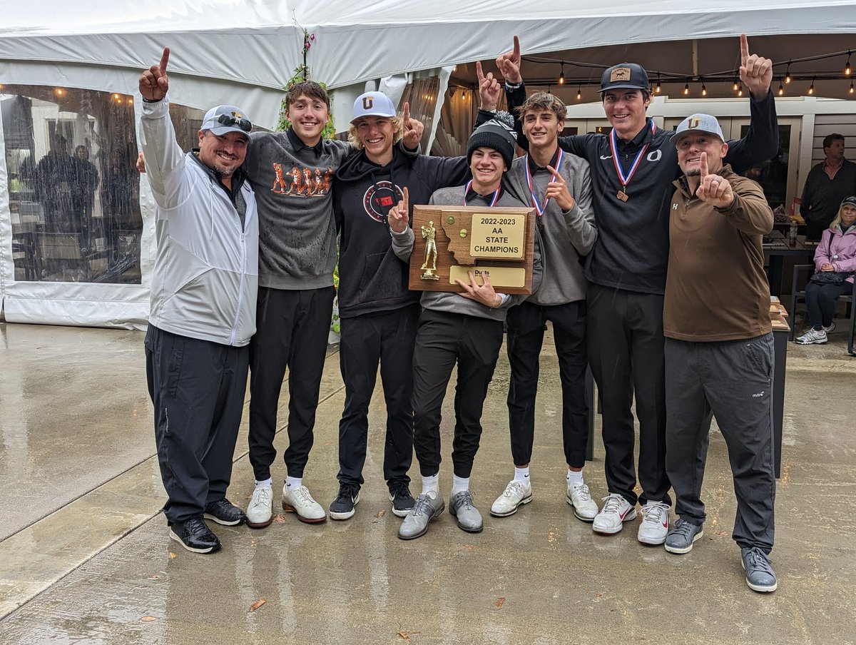 Your 2022 Class AA boys state golf champs! Helena Capital. #mtscores