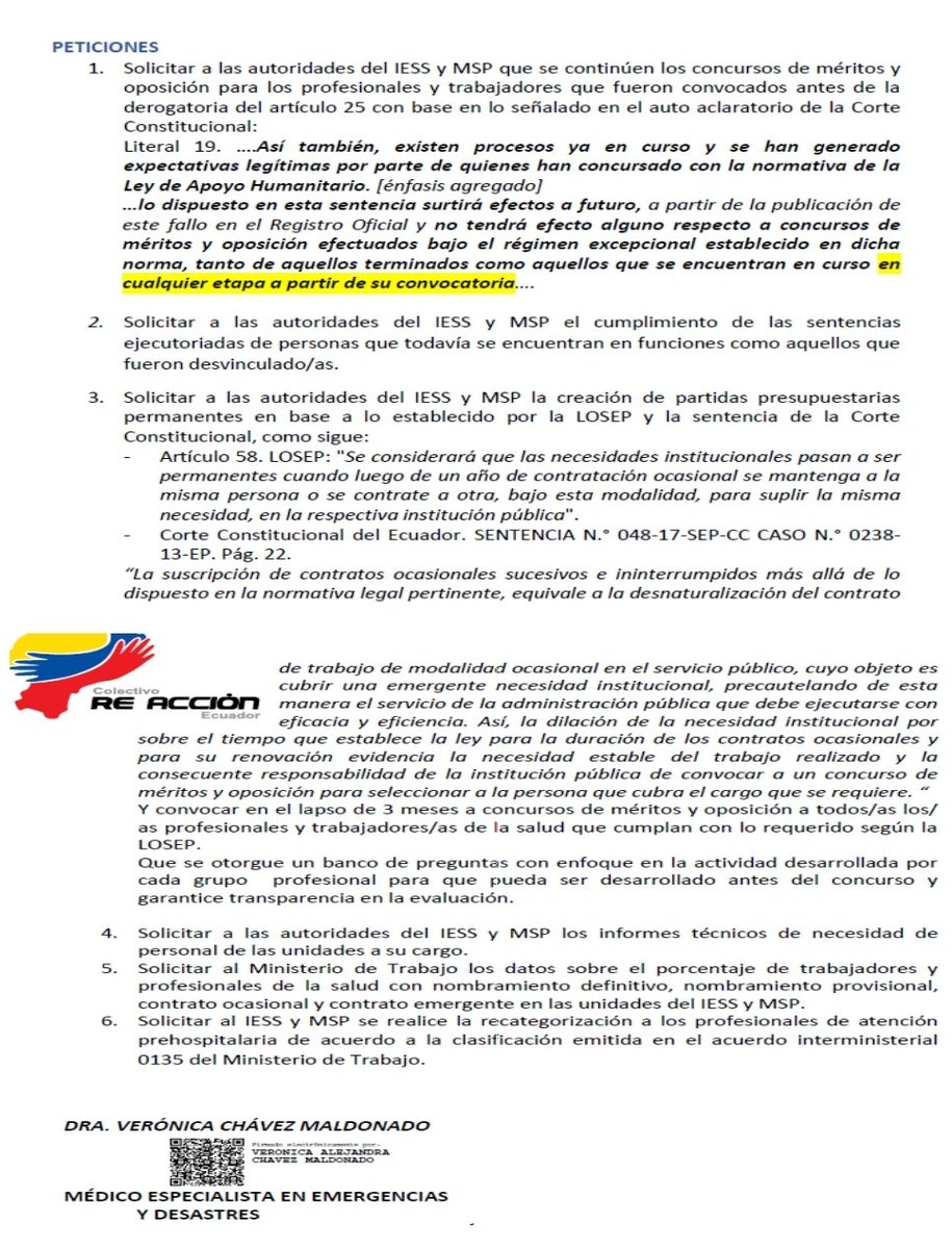 Reaccion_Ec's tweet photo. 📝Dentro de los puntos del Foro Agenda Nacional Ante la Crisis Sanitaria de @Reaccion_Ec elaboramos la propuesta que recoge algunas de las demandas del personal de salud, presentadas hoy  en la Mesa de Derechos Laborales de la @CONAIE_Ecuador 
🧵 https://t.co/kxpIbrTxcF