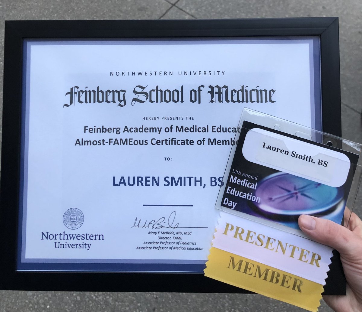 Spent a lovely day celebrating medical education at @NUFeinbergMed! Grateful to my mentors @McBride_MaryE and @WalterEppich for supporting my research on peer learning in longitudinal clinical environments #MedEdDay2022 #NU_FAME #NUMedEdDay