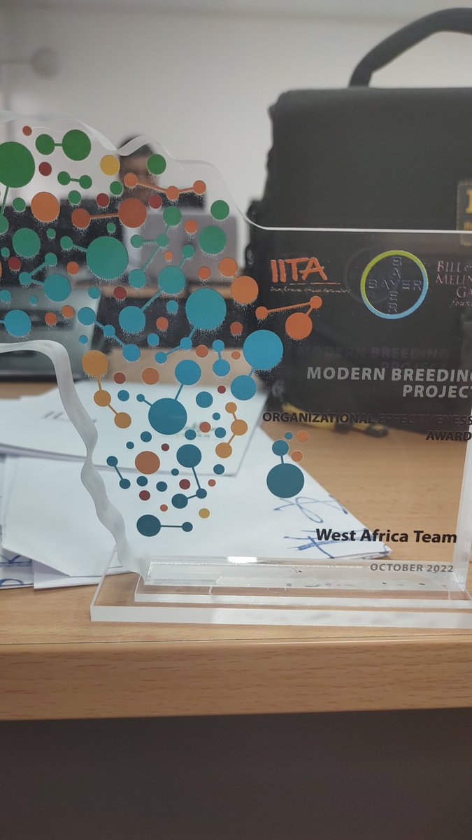 NiteroiSo's tweet photo. #modernbreeding #cropimprovement @IITA_CGIAR @GlorianaNdibal1 @benin_iita The closing ceremony after two days deliberation was the presentation of Awards to various teams. IITA West Africa received an award for Organizational Effectiveness.@benin_iita @ https://t.co/S0sl1vJXtY