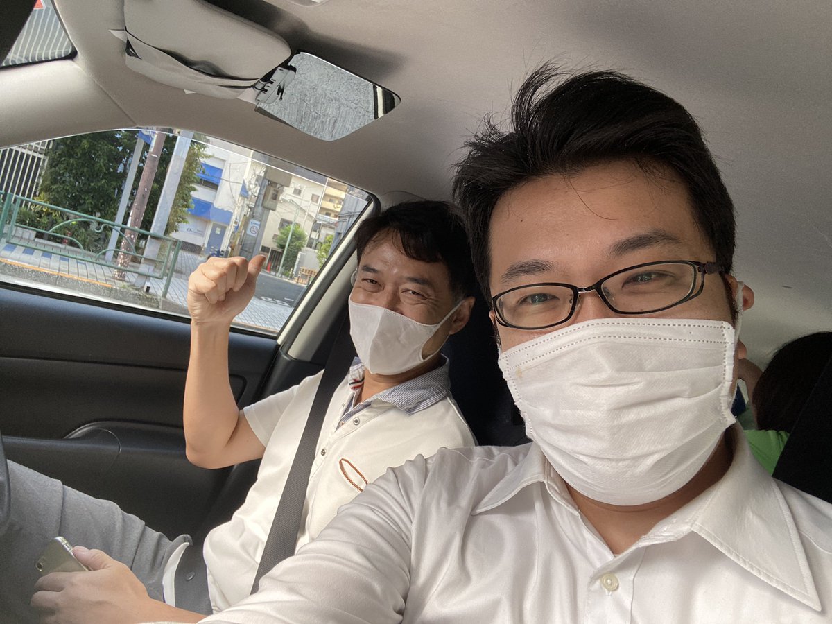 「品川区長選挙、大田区議会コンビ(^^)岡たかしさん運転。おぎのカラス。最終日、山」|大田区議会議員_おぎの稔/メタバース・議員系Vtuber 4月23日は大田区議会議員選挙の投票日ですのイラスト