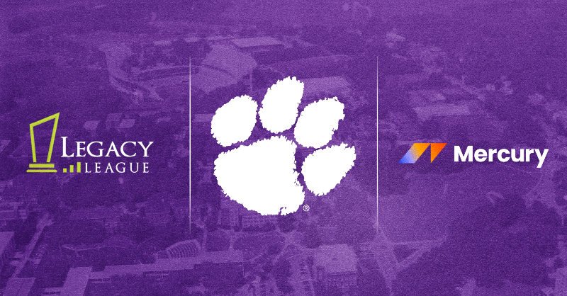 ClemsonTigers's tweet photo. We're excited to announce a collaboration with Mercury and Legacy League!