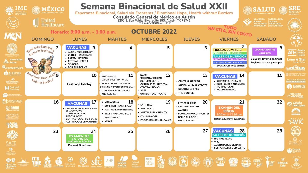 ConsulMexAtn's tweet photo. El próximo lunes 03/oct iniciaremos la XXII Semana Binacional de Salud #SBS2022.
Consulta nuestras actividades y servicios de salud presenciales y virtuales👇🏽
#XXIISBS #SaludSinFronteras #EsperanzaBinacional #BinationalHope #HealthWithoutBorders #SemanaBinacionaldeSalud2022 https://t.co/WqrJlKx4CM
