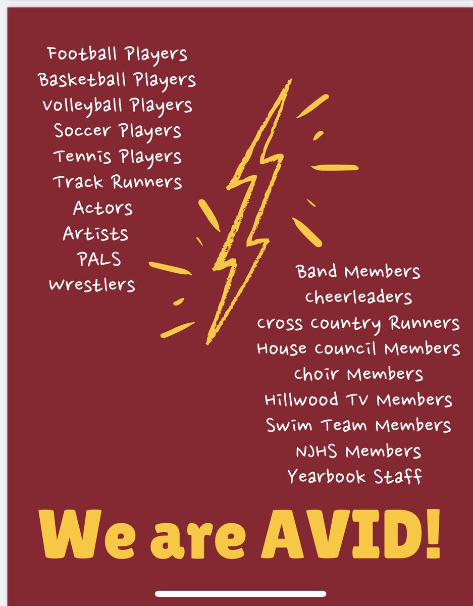 AVID shirt orders sue by 10/2! See email, remind text or Google classroom for link!