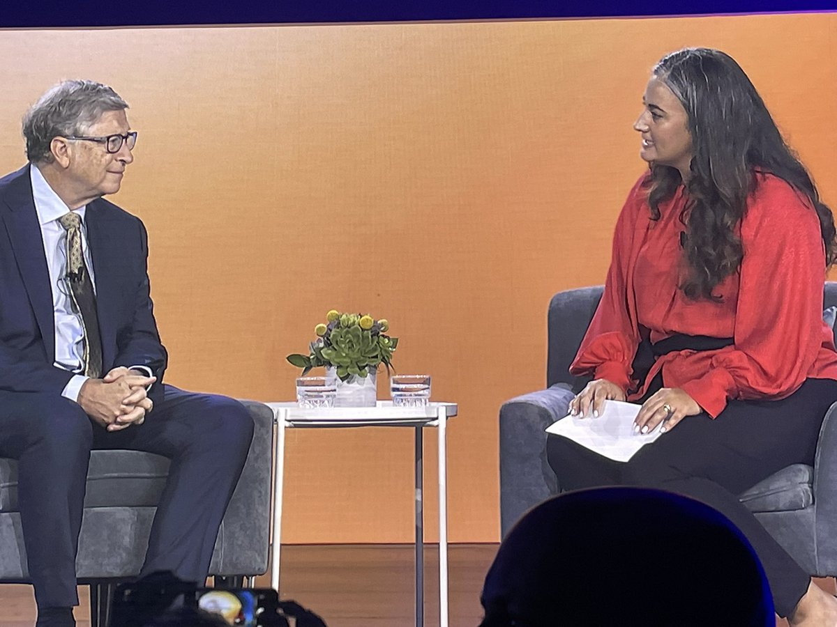 Fantastic conversation <a href="/CandeRogert/">Cande Rogert</a> and <a href="/BillGates/">Bill Gates</a> on pandemic prevention, climate action, and the many positive impacts of genomics today and in the future!