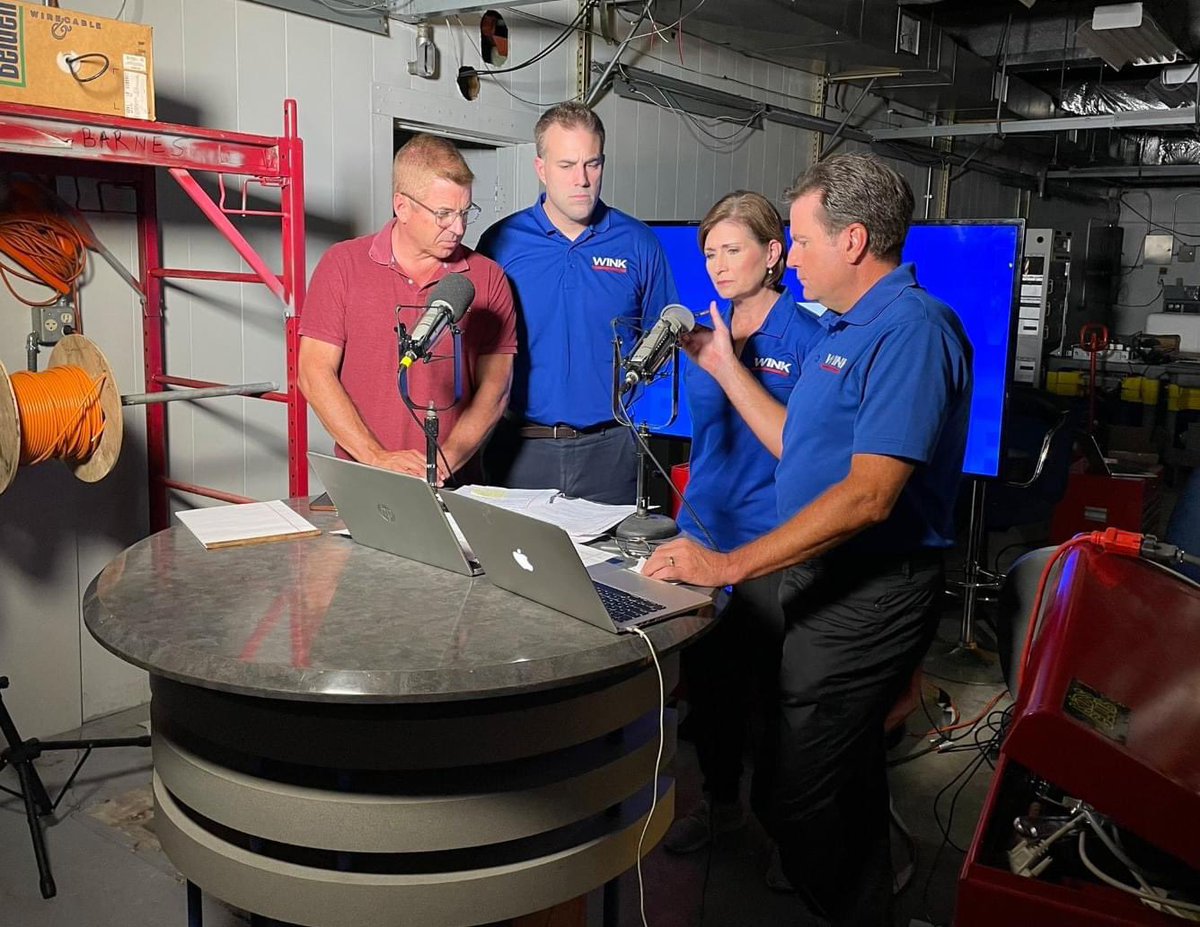 DylanFedericoWX's tweet photo. WINK NEWS IS BACK! Turn on your TV or tune in to 96.9 WINK FM; we’re trying to get you accurate information as quickly as possible.

We're working tirelessly to bring back our digital streaming channels. We will update you as soon as those channels are operating. #flwx #Ian https://t.co/cMuUUSCUlx