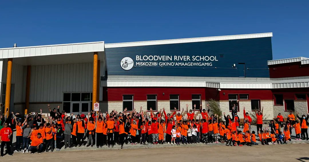 mfnerc's tweet photo. September 30th marks the National Day for Truth and Reconciliation. We Remember and Honour all residential school survivors, families, communities, and all the children who never made it home. (Pictures: Miskooseepi School) #MFNSS #MFNERC #EveryChildMatters #OrangeShirtDay https://t.co/CUWS3nYjgY