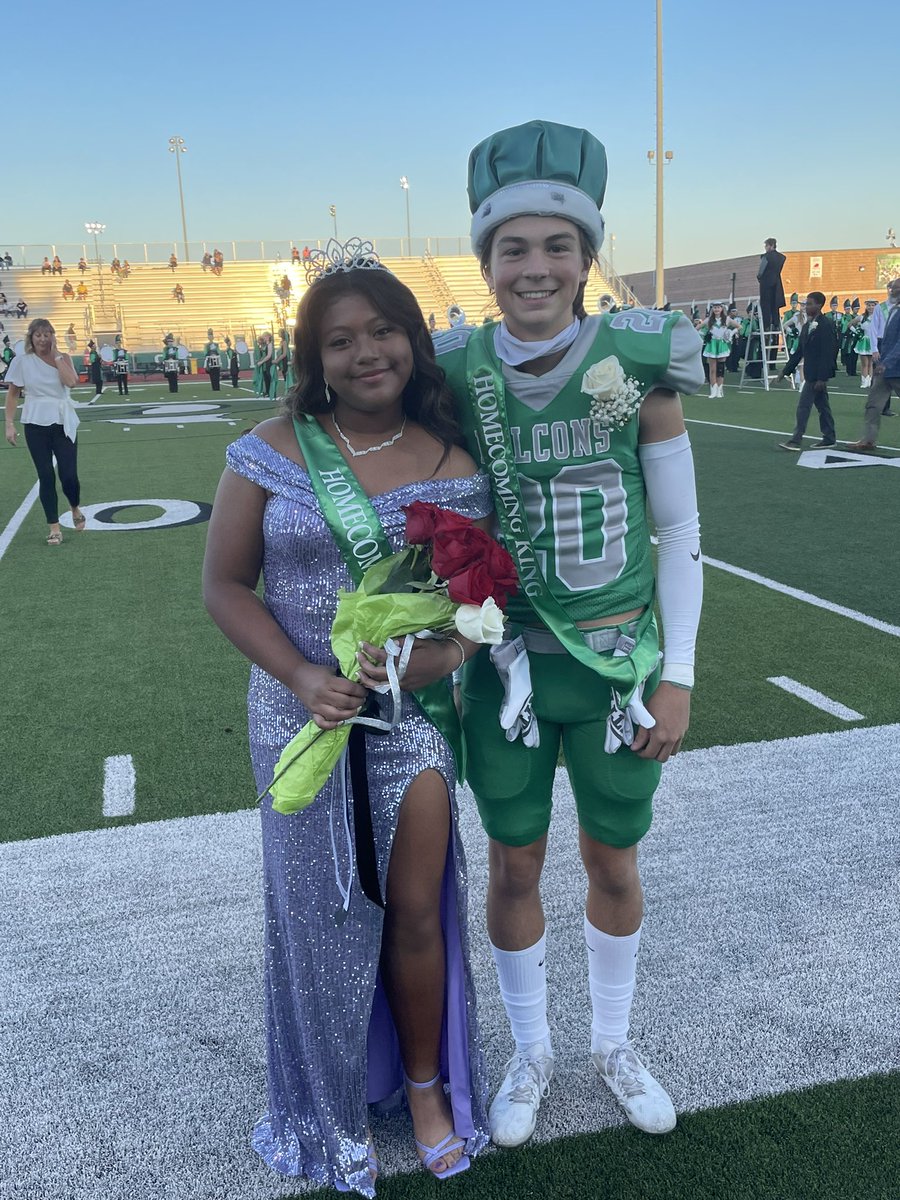 LakeDallasISD's tweet photo. Congrats to the 2022 Homecoming King and Queen. 

👑 King: Zac Tipps 
👑 Queen: Melody Canales 
 
#LDISDHoCo22 #FalconsFirst https://t.co/e8FubiVLf8