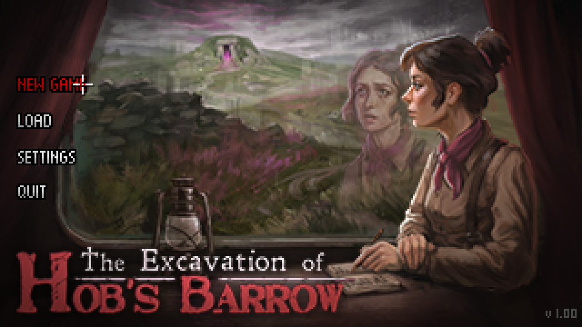 PointClickRook's tweet photo. It begins. All the buzz around this game has me so hyped up! Super excited to kick off my weekend with The Excavation of Hob's Barrow by @cloakanddaggerg  (Published by @WadjetEyeGames). This gon' be good. https://t.co/gojZWiKAjd