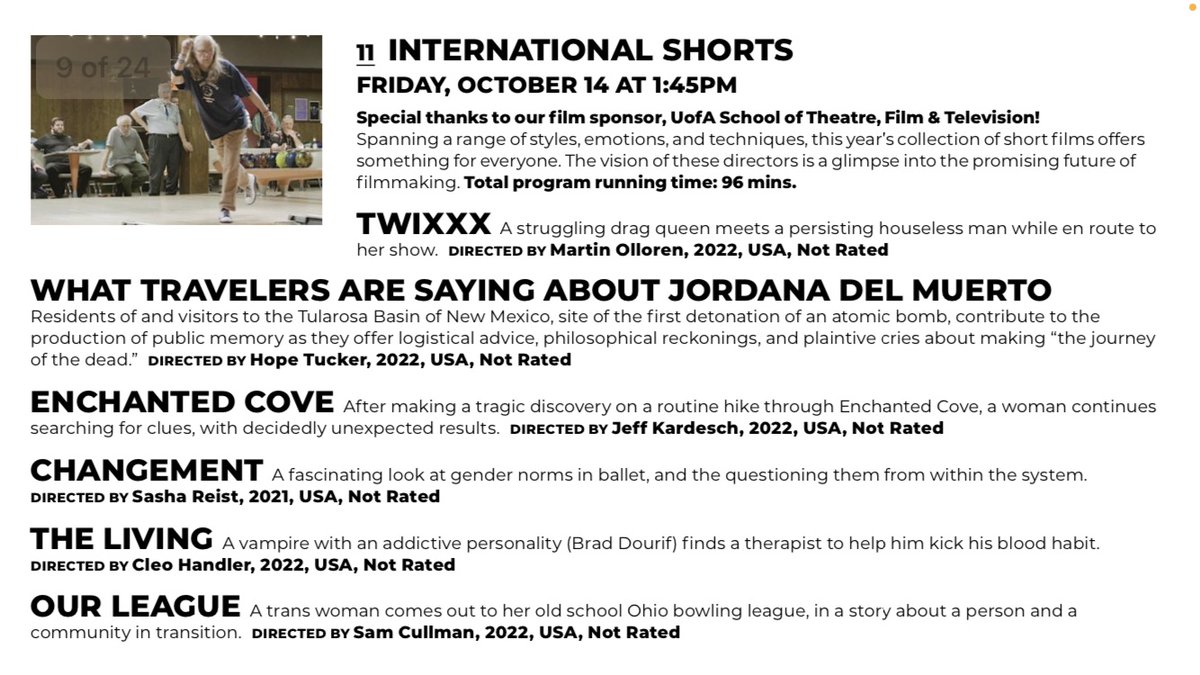 MichelleGuzows3's tweet photo. Our League gaining momentum. This if from the @LoftFilmFest  in Tuscon, AZ https://t.co/bAhCIshWY5