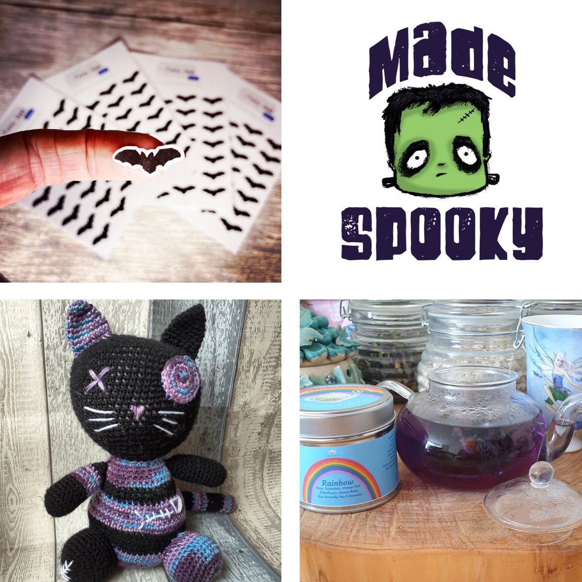 GuildOat's tweet photo. Our next group of stallholders at Halloween Handmade:

https://t.co/2HQmlTTlvc

@FussyGeekWares 
@creativecalypso 
Timeformeteas

Pop in and browse their shops.

#MHHSBD #ukgiftam #ukgifthour #craftbizparty #halloween #handmadeuk #madespooky https://t.co/CWxvOxlDKV