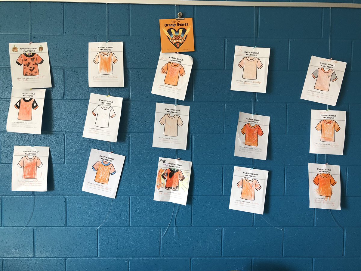 A wonderful day listening to ‘With Our Orange Hearts’ and discovering what makes each of us matter. Thank you Finn and Family for donating this beautiful book. 🧡#EveryChildMatters #Thisismewhoareyou?