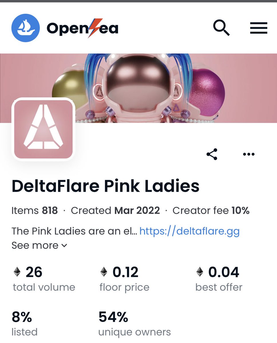 CryptoEmpressX's tweet photo. Last day for Ovarian Cancer Awareness Month💕
Less end this month with a bang💥
We got 5 #PinkLadies before reaching new floor Price 0.13
Let's goooo💕
https://t.co/UXxoYg2G6L
@Delta_Flare #NautyFRENs #Crypto #NFT #NFTcolletion @ocrahope #Bossgirls @_BossGirls https://t.co/bLQBsZbace