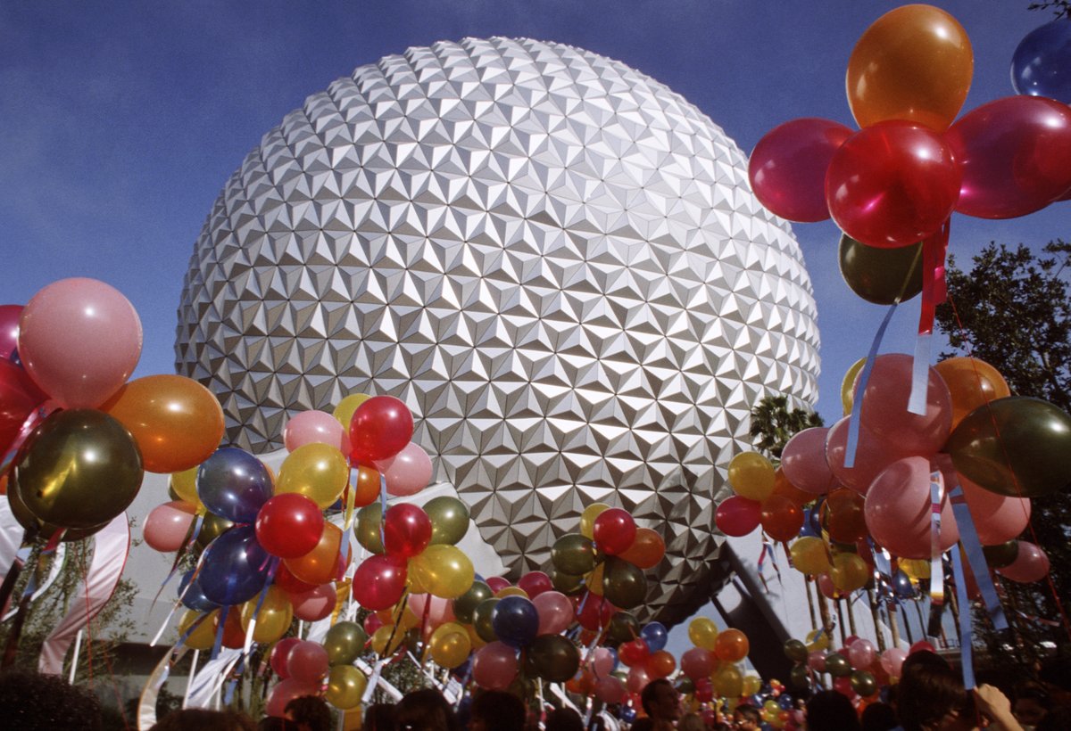 Disney's tweet photo. On this day 40 years ago, the impossible became possible. ✨ Happy anniversary to #EPCOT at @WaltDisneyWorld! https://t.co/n4TGvZ0VWT