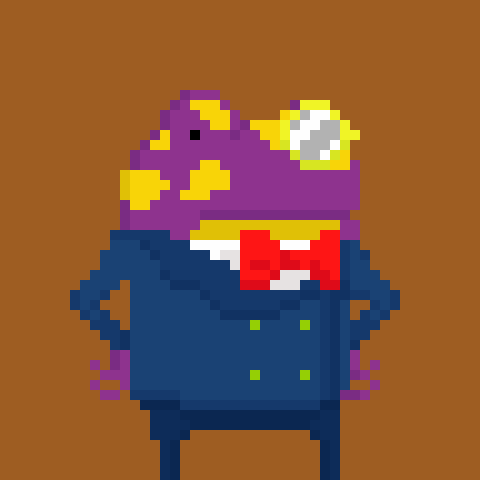 land_froggy's tweet photo. Frogland inhabitant #534 from the Fly Rink Combining Machine!
#nftcommunity #nft #nftart #nftcollector #frogland #ffr #froglandflyrink #pixelart #crypto #cryptoart #nftdrop #nfts #pfp
 30-Sep, 6:0PM https://t.co/twz7U2tnBP