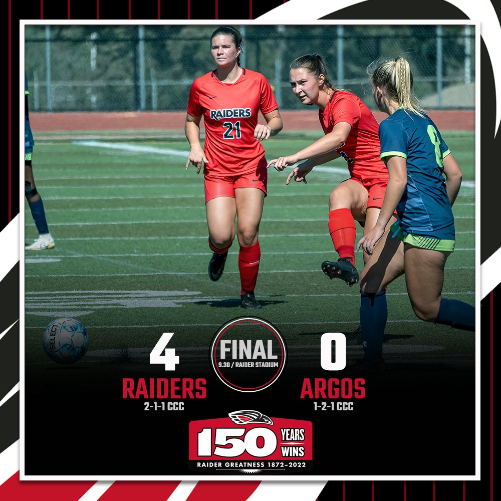 FINAL: <a href="/SOU_WSOC/">Southern Oregon University Women’s Soccer</a> breaks out against Providence!

🔴 14' Gray (Johnson)
🔴 23' Bunn (PK)
🔴 38' Santander
🔴 39' Connell