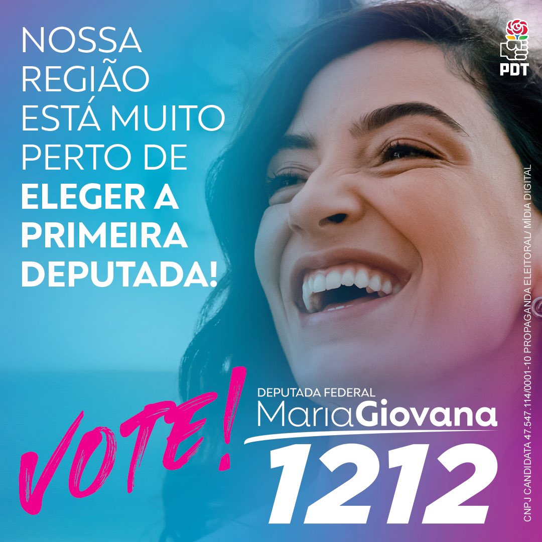 MariaGFortunato's tweet photo. VOCÊ VEM COM A GENTE FAZER HISTÓRIA E AJUDAR A ELEGER NOSSA PRIMEIRA DEPUTADA!?👩🏻‍💼🙏

Estudos apontam que Maria Giovana tem uma das candidaturas mais competitivas da região! Cada voto importa muito. https://t.co/YdPQKpycKA