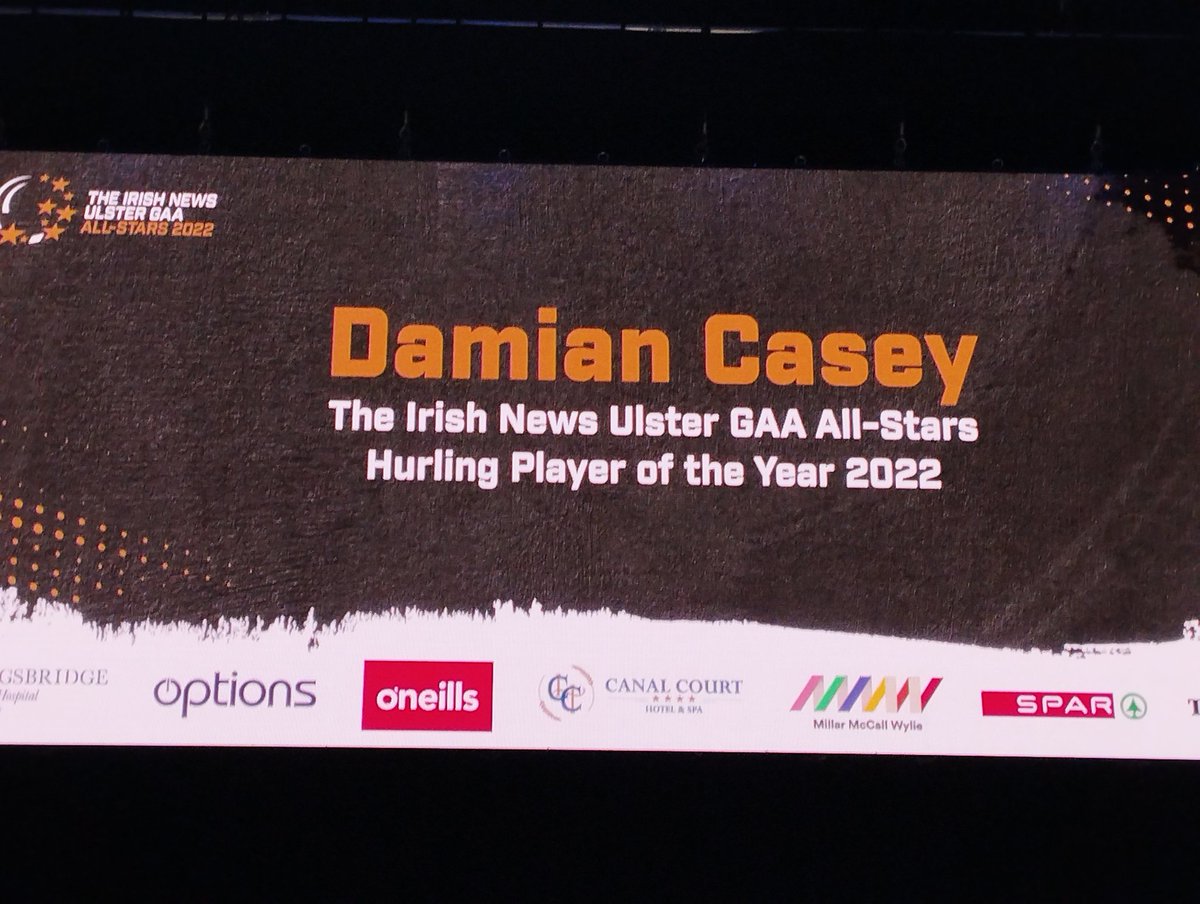 Gutted but so, so proud. Before the Irish News did Hurling 15s they gave the big man a Hurling Merit Award in 2014 after the Rackard win which then was the greatest achievement a Tyrone man had received in Ulster. Tonight he deservedly took the top award. Comhghairdeas chief!!