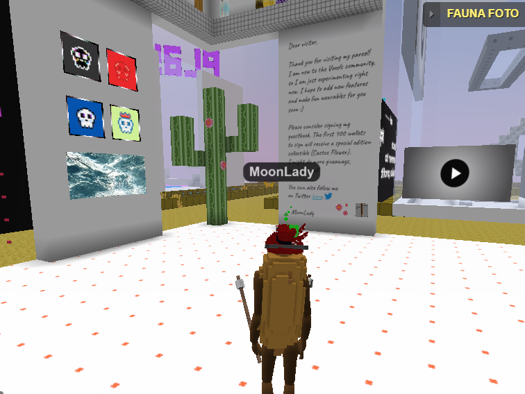 0xMoonLady's tweet photo. Displayed my @KawaiiSKULL_nft 's in my @cryptovoxels parcel... added some music too 🎶

Check it out: https://t.co/izLFSZ4eXy https://t.co/0Io92VWnUI